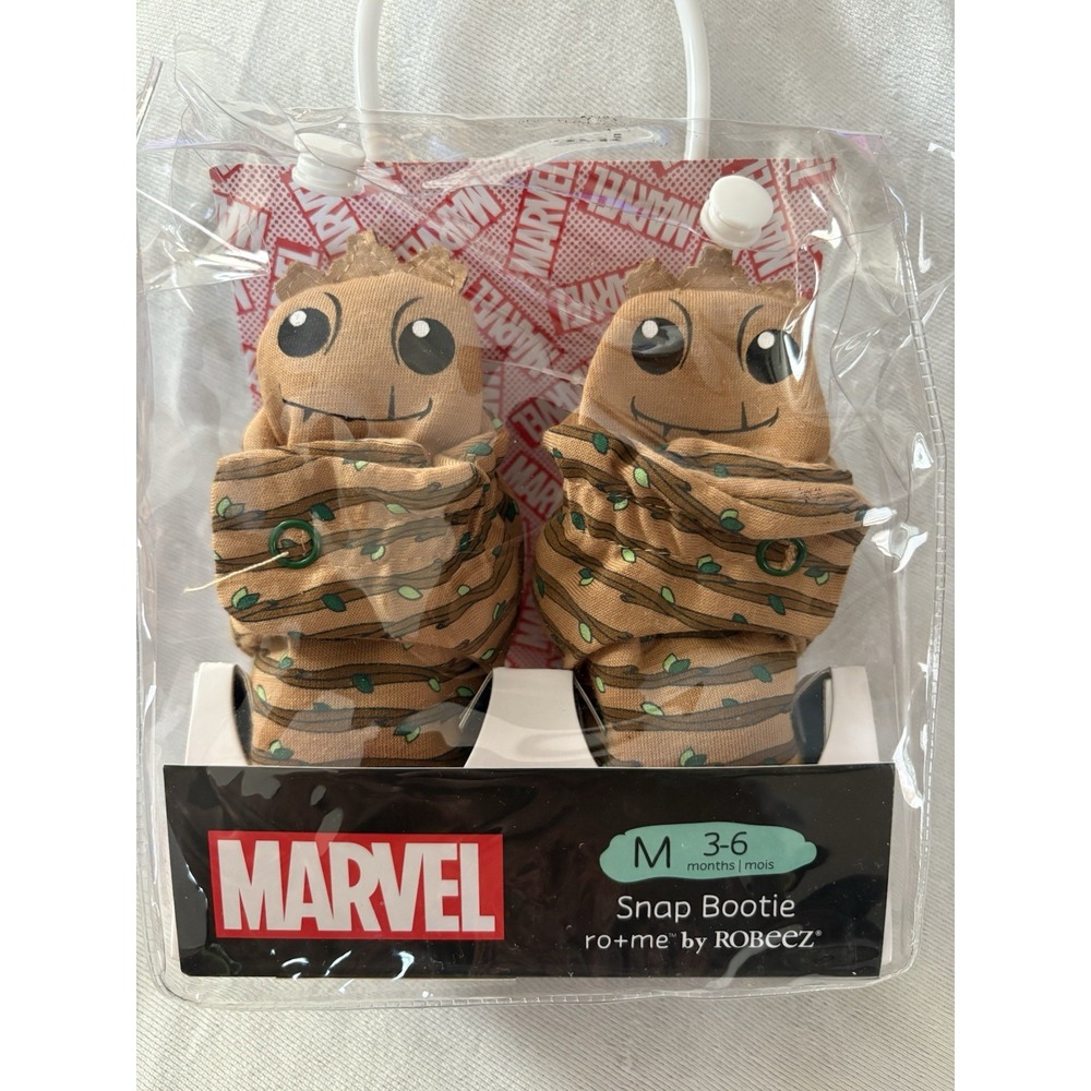 NEW Marvel Groot Infant Snap Bootie Size 3-6 Months Ro+ Me By Robeez Baby Shoes